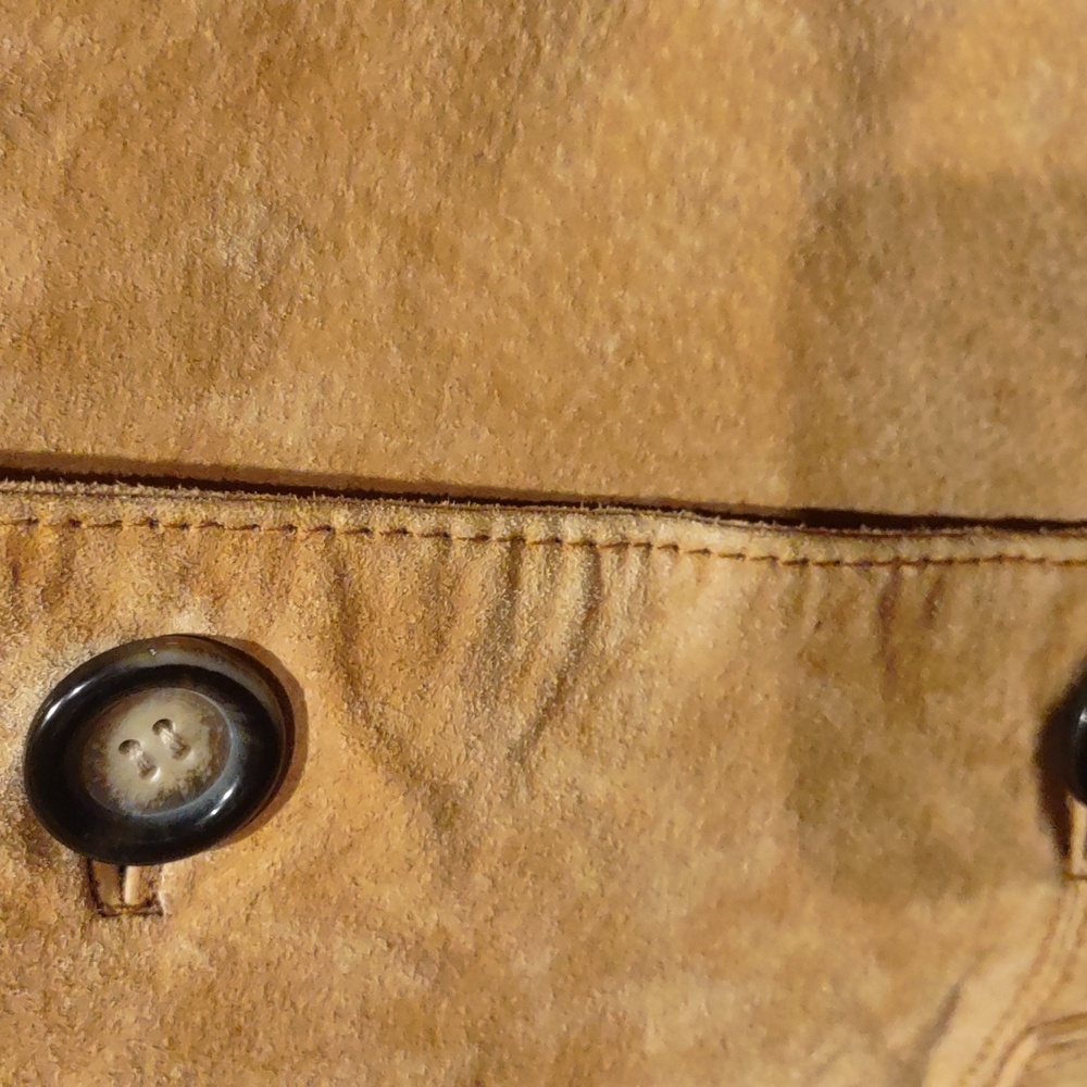 Suede Leather Tan, Camel Color Jacket, S - Picture 5 of 11